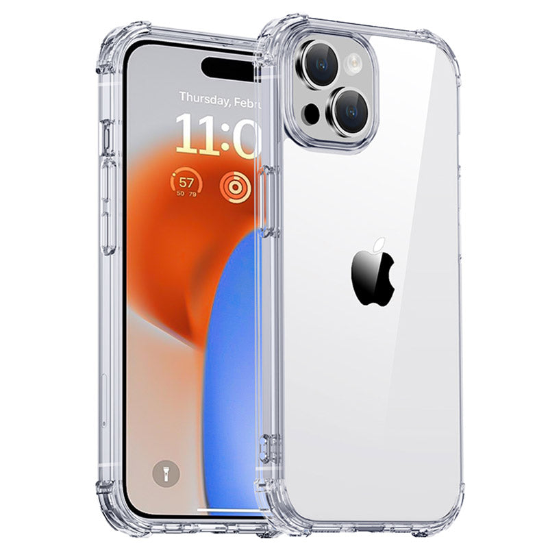 IPAKY Crystal Clear Phone Case for iPhone 15 PC TPU Four Corner Drop-proof Cell Phone Cover IPAKY Crystal Clear Phone Case for iPhone 15 PC TPU Four Corner Drop-proof Cell Phone Cover